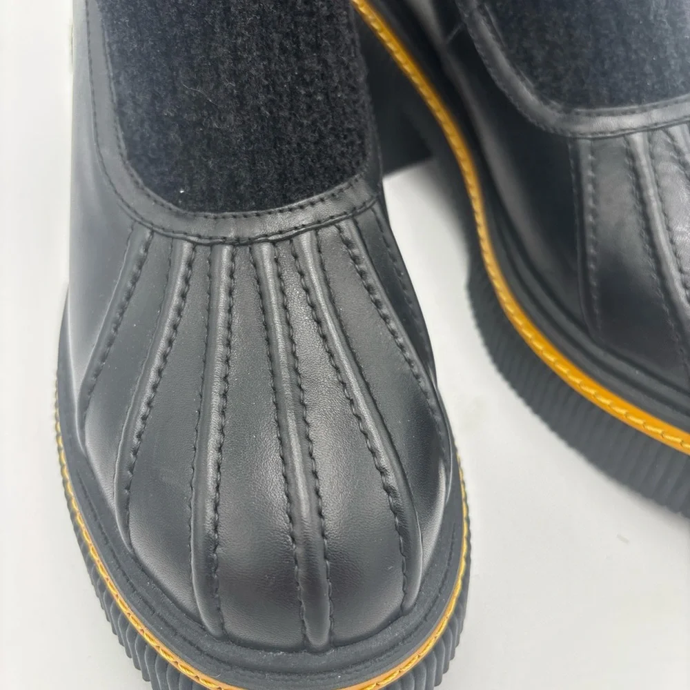 AEROSOLES Black and‎ Gold Heeled Boots